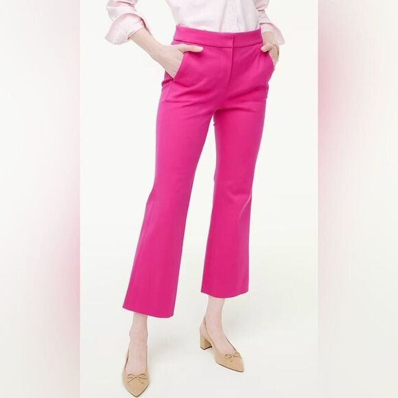 J. Crew Factory Pants - J. Crew Factory Kelsey flare pant, size 12, pink/fuchsia, cotton/viscose/elastan